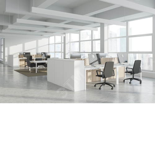 Светильник светодиодный Angusta 1753х35х45мм подвесной 35 Вт 3000 К IP4 RAL7045 серый с рассеивателем опал
