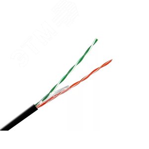 Витая пара U/UTP кат 5e 2х2х0.48 AWG24 Standart PE OUT 100м