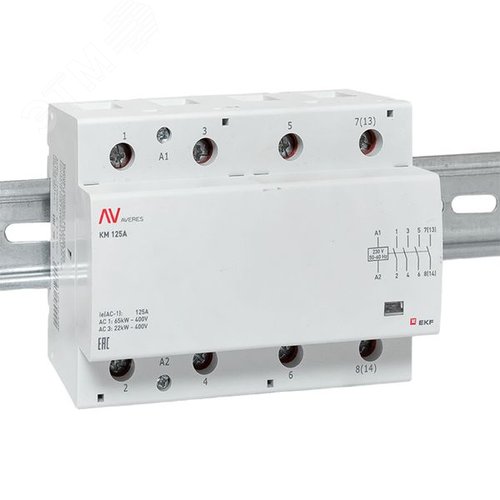 Контактор модульный КМ 125А 4NO 230VAC (6 мод.) AVERES