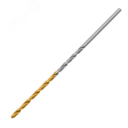 Сверло спиральное по металлу 2 х 86 мм Р6М5, Golden Tip, удлиненное, 2шт.