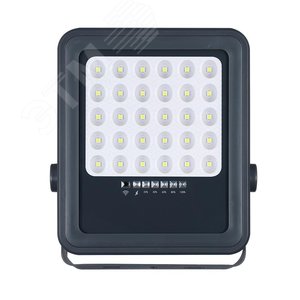 Прожектор светодиодный LED ДО-100 Вт холодный 6500К серый 1600 Лм IP65 с солнечной панелью Jazzway