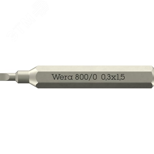 Бита шлицевая, SL 0.30 x 1.5 x 30 мм, хвостовик шестигранный 5/32'' C4.0 (4 мм), 800/0 Micro Slotted