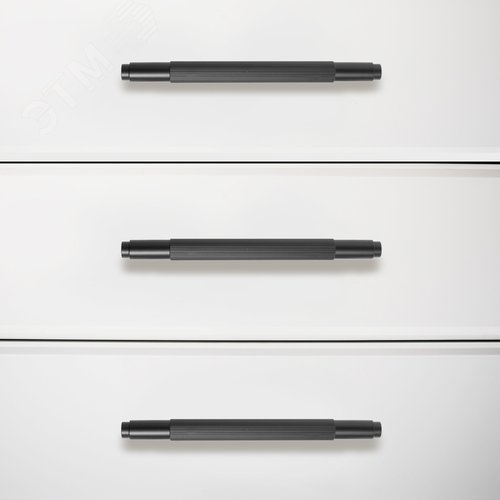 Ручка-скоба мебельная StahlBuro AP2309-128 2шт., BL матовый черный