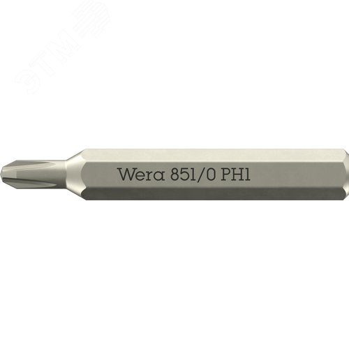 Бита крестовая, PH 1 x 30 мм, хвостовик шестигранный 5/32'' C4.0 (4 мм), 851/0 Micro Phillips