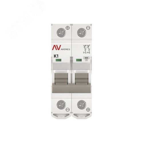 Выключатель автоматический AV-10 DC 2P 1A (K) 10kA AVERES