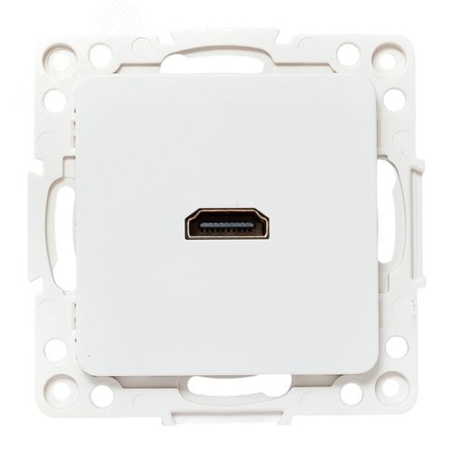 Стокгольм Механизм розетки HDMI белый EKF