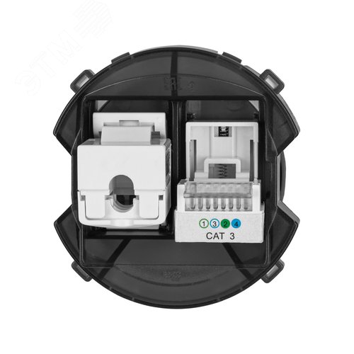 Розетка телефонная RJ11 + компьютерная RJ45 агат Байкал TDM