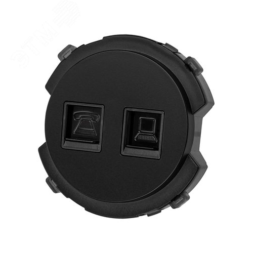 Розетка телефонная RJ11 + компьютерная RJ45 агат Байкал TDM