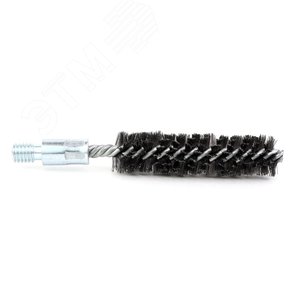 Щетка ерш Д25х100х160 сталь 0,25, посадка 1/2'' резьба BSW очистка котлов теплообменников дымоходов