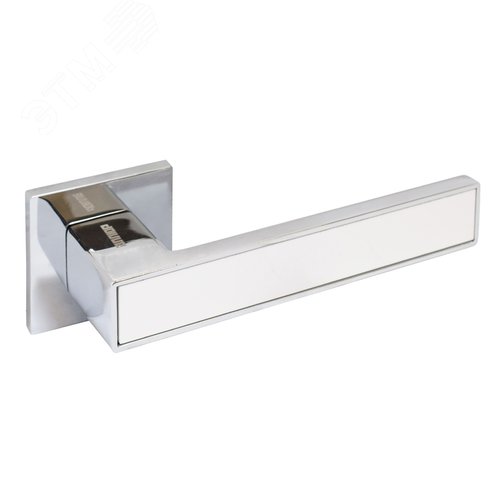"Комплект ручка и защелка АЛЛЮР АРТ ""ЛАНА"" CP/W +L7050S CP+BK-S2 CP (86211/S7050) хром/белый "