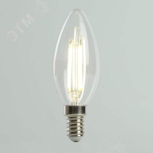 Лампа светодиодная LED 6вт Е14 белый свеча FILAMENT .PRO