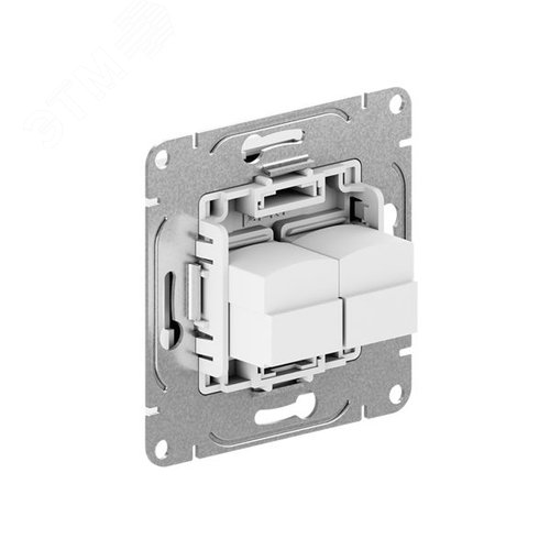Механизм розетки RJ45 - 2шт, (cat6), кремовый Эпика EKF