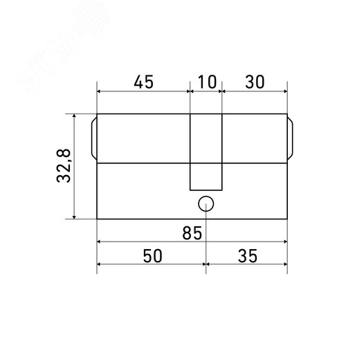 Цилиндровый механизм Стандарт MAX 85 (35х50) SN 5кл мат.никель