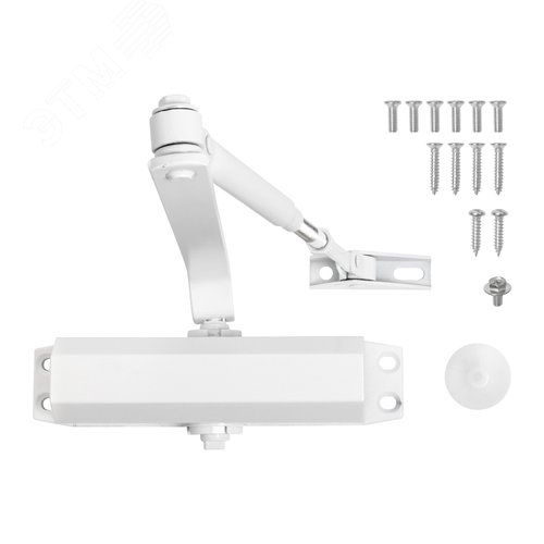 Доводчик дверной АЛЛЮР COMFORT ДД 165/3-4 A-W (до 100 кг) белый