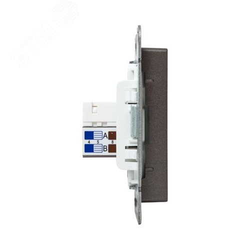 Механизм розетки RJ45 - 2шт (cat5) мокко Эпика EKF