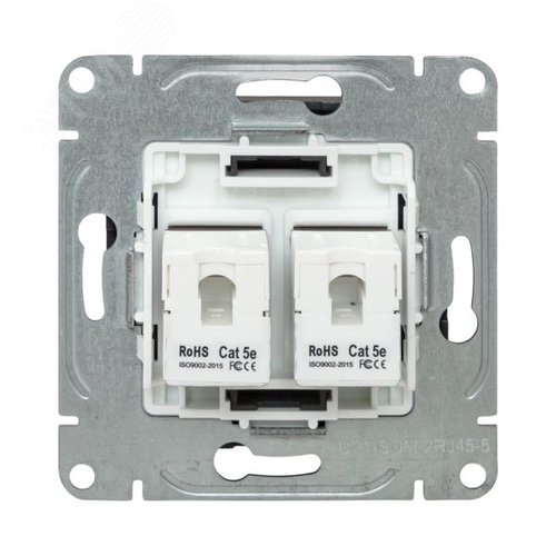 Механизм розетки RJ45 - 2шт (cat5) мокко Эпика EKF
