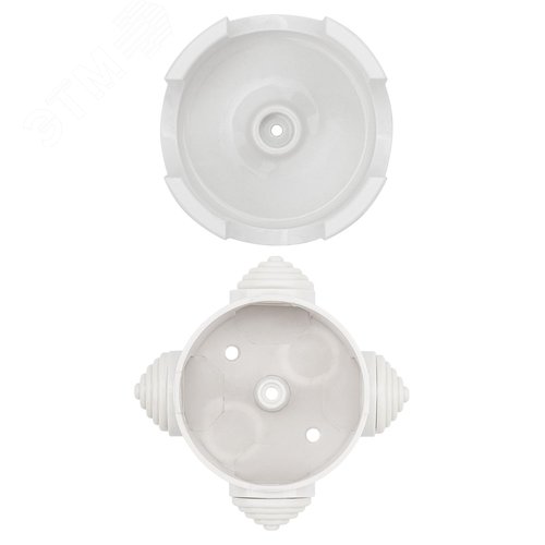 Коробка распаячная фарфоровая D78х45см белая TDM