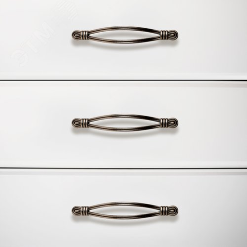 Ручка-скоба мебельная StahlBuro C2510-128 2шт., AS состаренное серебро