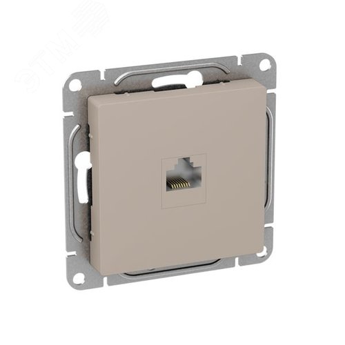 Механизм розетки RJ45 (cat6), кремовый Эпика EKF
