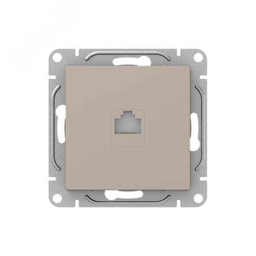 Механизм розетки RJ45 (cat6), кремовый Эпика EKF