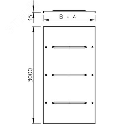 Крышка кабельного листового лотка 50x3000 мм (DRL 050 FT)