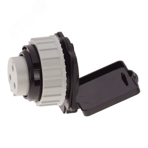 Розетка встраиваемая 16А/230V/1P+N+E/IP44 черная