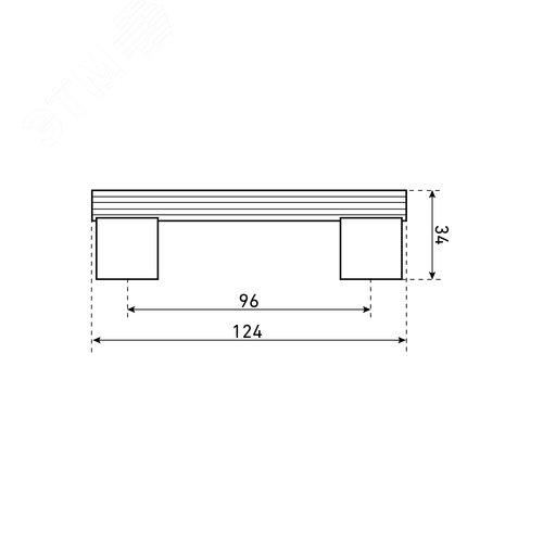 Ручка-скоба мебельная StahlBuro AP2313-96 2шт., BL матовый черный