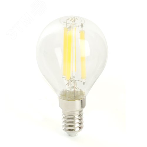 Лампа светодиодная LED 8вт Е14 теплый шар FILAMENT .PRO
