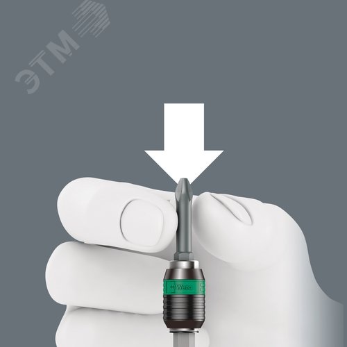 Набор бит 89 мм с отверткой-битодержателем с функцией трещотки, с патроном Rapidaptor, 15 предметов, Kraftform Kompakt 838 RA-R M Set 1