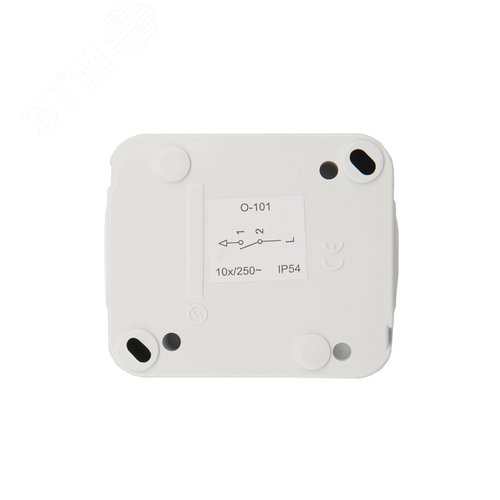 Переключатель проходной мини IP54, о/у, белый