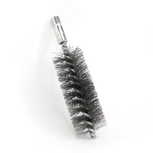 Щетка ёрш Д38х100х160 сталь 0,30, посадка 1/2'' резьба BSW очистка котлов теплообменников дымоходов
