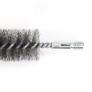 Щетка ёрш Д38х100х160 сталь 0,30, посадка 1/2'' резьба BSW очистка котлов теплообменников дымоходов