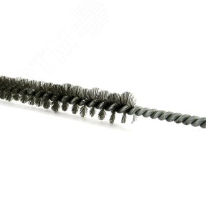 Щетка ерш Д12x100x300 с хв-м + кольцо, ворс гофр нерж сталь 0,15 очистка отверстий из сплавов цветных металлов, латуни, меди, прочистки трубок, шлангов, котлов, теплообменников (14-059)