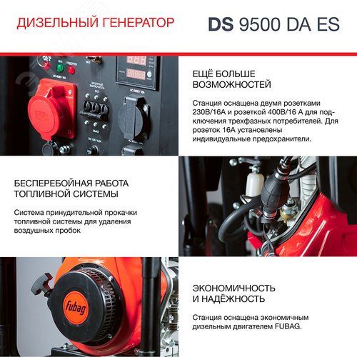 Электростанция дизельная DS 9500 DA ES