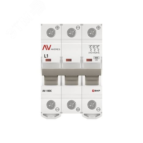 Выключатель автоматический AV-10 DC 3P 1A (L) 10kA AVERES