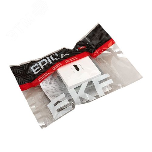 Эпика Механизм розетки HDMI белый EKF