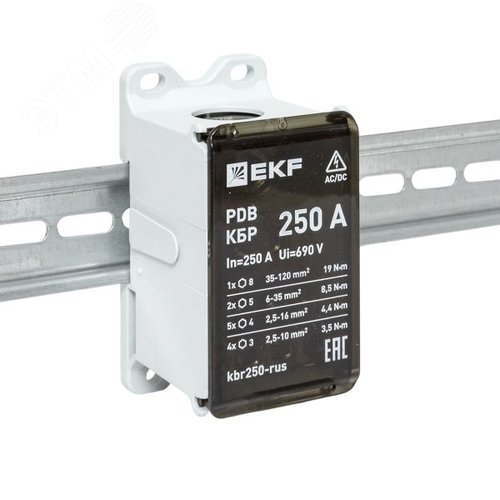 Клеммный блок распределительный КБР 250A EKF