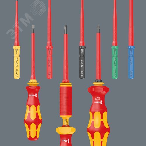Набор насадок с 2 отвёртками-битодержателями Kraftform Kompakt VDE 17 Universal 1 Tool Finder, 17 пр.