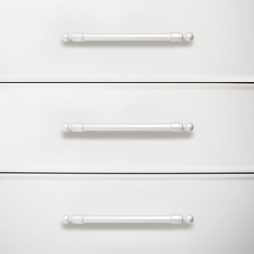 Ручка-скоба мебельная StahlBuro AP2306-128 2шт., W матовый белый хром