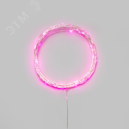 Гирлянда светодиодная Роса 10м 100 LED РОЗОВЫЙ IP20 3хАА (в комплект не входят)