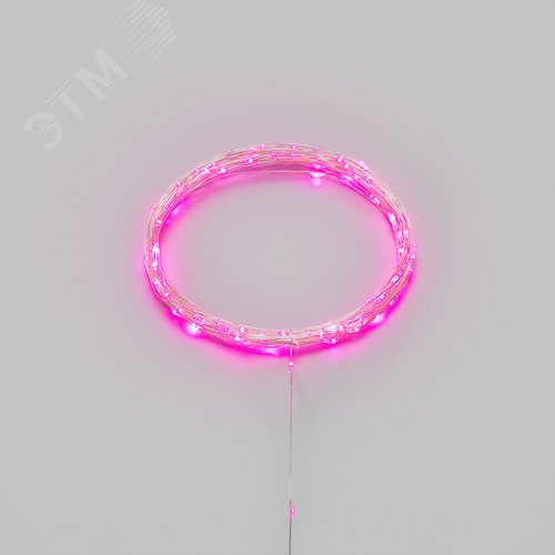 Гирлянда светодиодная Роса 10м 100 LED РОЗОВЫЙ IP20 3хАА (в комплект не входят)