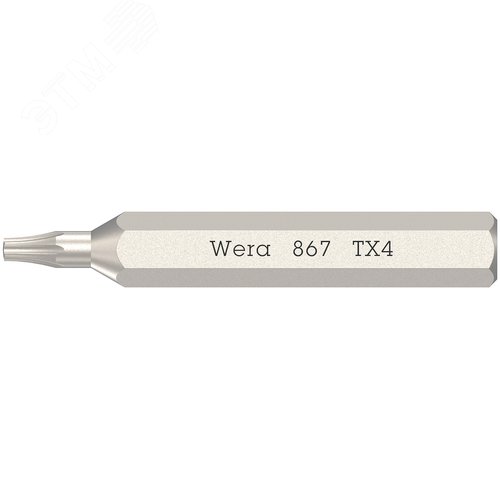 Бита TORX, TX 4 x 30 мм, хвостовик шестигранный 5/32'' C4.0 (4 мм), 867/0 Micro TORX