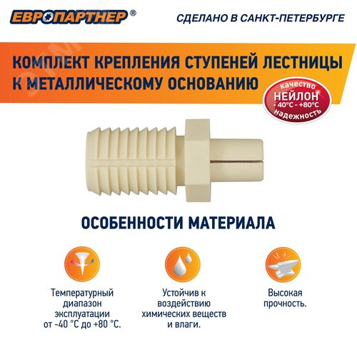 Крепление для ступеней лестницы к металлическому основанию PLM (28шт.)