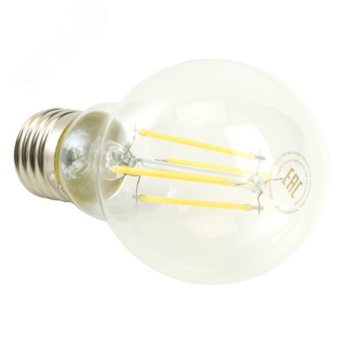 Лампа светодиодная LED 8вт Е27 теплый FILAMENT .PRO