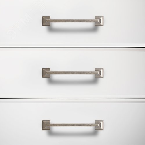 Ручка-скоба мебельная StahlBuro C2526-128 2шт., AS состаренное серебро