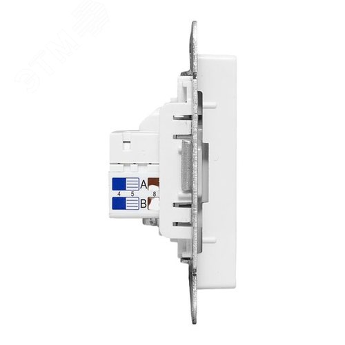 Механизм розетки TV+RJ45 (cat5) белый Эпика EKF
