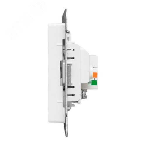 Механизм розетки TV+RJ45 (cat5) белый Эпика EKF