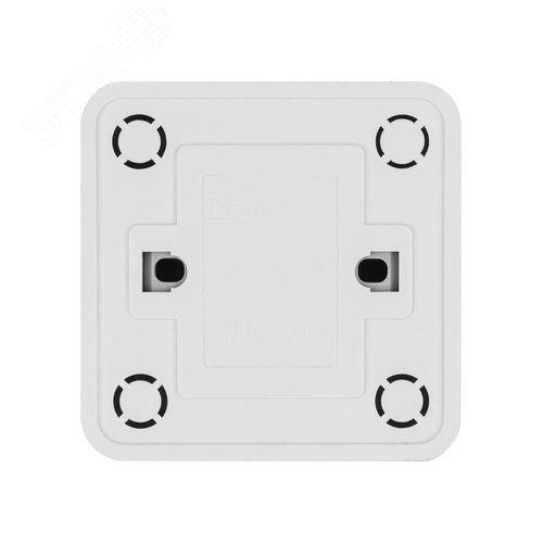 Выключатель одноклавишный открытой установки с подсветкой IP20 10А, белый ''Ладога''