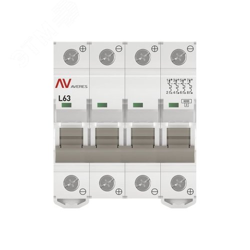 Выключатель автоматический AV-6 DC 4P 63A (L) 6kA AVERES