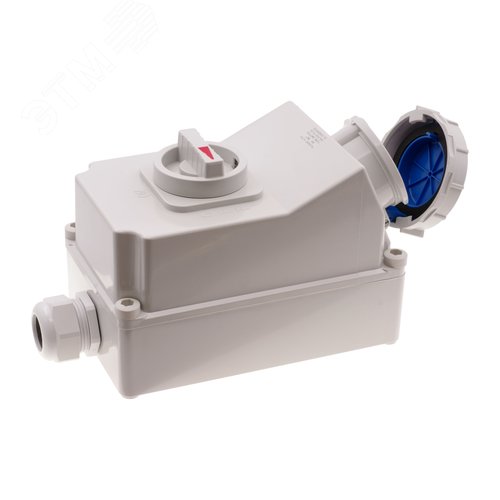 Розетка настенная с выключателем и механической блокировкой 63A/230V/1P+N+E/IP67